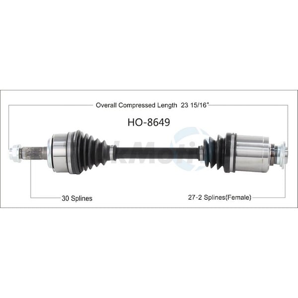 Surtrack Axle New Cv Axle Shaft, HO-8649 HO-8649 - main